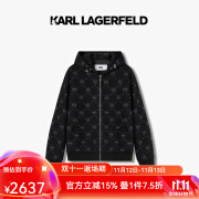 Karl Lagerfeld卡尔拉格斐2024秋冬新款休闲夹克老佛爷男装1K1C70101096 黑色 52