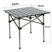 鸿宇盾折叠桌蛋卷桌便携椅子露营折叠椅烧烤摆摊桌户外野餐桌折叠 黑色方桌