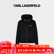 Karl Lagerfeld卡尔拉格斐轻奢老佛爷男装 早春款karl连帽休闲 夹克外套 黑色 52