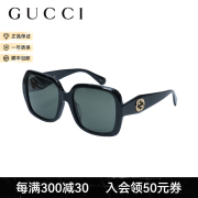 古驰（GUCCI）墨镜潮款雅丹风时尚百搭全框太阳镜开车防晒遮阳眼镜独家款 礼物 1629SA-001