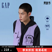 Gap男装2024春季新款logo多口袋工装风拉链背心外套马甲877479 紫色 180/100A(XL)亚洲尺码