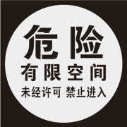 井盖喷字模板警示危险有限空间未经审批严禁作业标识喷漆印涂模具 有限空间禁止进入胶片材质多次 50x50cm