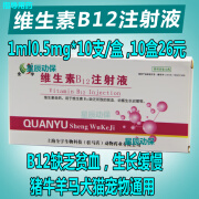 维生素vB12注射液针剂兽用药低体温生长缓慢贫血猪牛羊犬猫神经炎 1盒