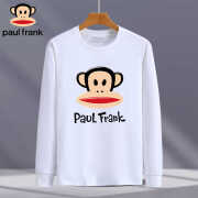 大嘴猴（PAUL FRANK）纯棉圆领长袖T恤男女同款内外搭打底衫 白色 M(90110斤）