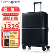 新秀丽（Samsonite）拉杆箱 MINTER系列HH5条纹行李箱 男女通用旅行箱 可扩展登机箱 黑色 20英寸