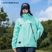 LUCKY BRAND潮牌新款三合一羽绒服男女情侣同款外套百搭户外登山服可拆卸内胆