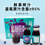 蓝笑蓝笑蓝莓原浆饮料 天然汁源 果然心动 268ml/瓶*6/提