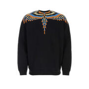 马塞洛 博伦（Marcelo Burlon）奢侈品服饰男Black cotton sweatshirt CMBA097F23FLE001-1033 时 Black M