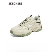 SKECHERS斯凯奇机甲鞋二代男机能风舒适透气运动鞋老爹鞋 自然色/多彩色/NTMT 40