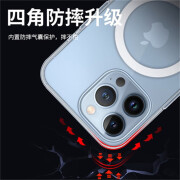 昊穆 苹果iphone14磁吸壳透明防摔华强北1比1MagSafe充电动画TPU材质手机保护套 送影视年卡-高透磁吸壳 适用iphone14(6.1英寸）