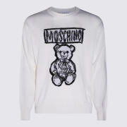 莫斯奇诺（MOSCHINO）新款时尚男士羊毛针织毛衣高端奢华针织衫百搭时尚 白色 50