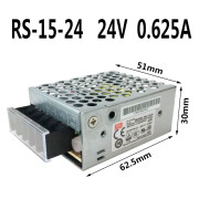 明伟LRSDC24V开关电源12V30A直流5V稳压50/100/150/200/350MW RS-15-24 24V  0.625A