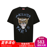 高田贤三（KENZO）SS24新品经典款老虎头短袖T恤	FE5 5TS274 99J 黑色 L