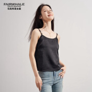 马克华菲（FAIRWHALE）女装背心2024夏季新款经典纯色百搭小吊带上衣女士