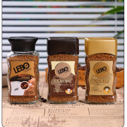 LEBO COFFEE进口黄金冻干咖啡 经典特浓速溶咖啡粉 浓缩黑咖啡 100g/瓶 黄金冻干咖啡 发1瓶