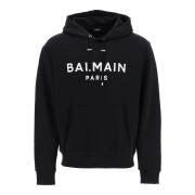 巴尔曼（BALMAIN）男式连帽卫衣 logo hoodie 经典简约宽松舒适初秋男装 Nero S