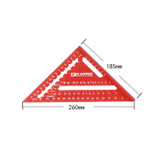 KAPRO开普路铝合金三角尺 45度90度木工尺 角度标注尺木工工具 446-18cm(铝合金)