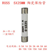 威廉顿 R055 RO55 5x25mm陶瓷保险丝管0.5A1A2A4A5A10A15A20A 5A(100只)