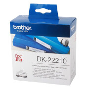 兄弟（brother）DK-22210 热敏不干胶连续标签色带 29mm*30.48m白底黑字(纸质)