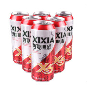 I西夏啤酒X5银川西夏X5易拉罐装500ml*12听整箱国产经典黄啤酒 6听