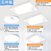 CLCEYled吸顶灯饰客厅大灯主卧室吊灯具大全现代简约大气全屋套餐组合 花朵长120厘米5件套 三室二厅