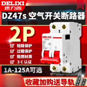 德力西DZ47s空气开关断路器家用dz47-60总闸2P单相16A20A32A63A 2P 1A