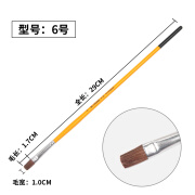 卫庄黄杆水粉笔套装单支美术用水彩油画笔颜料笔丙烯画画学生美术用套装圆锋狼毫绘画排笔油画画笔刷子套装 单支 6号