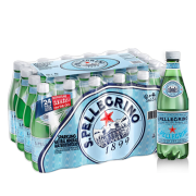 圣培露（SANPELLEGRINO）充气天然矿泉水500ml*24瓶(胶瓶英文版)进口苏打水 气泡水