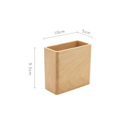 MLS客厅电视机遥控器储物挂盒空调置物实木收纳盒免打孔手机墙壁挂架 榉木短款收纳盒 双面/免钉胶