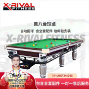 X-RIVAL FITNESS 台球桌 成人标准型美式黑八台球桌商用单位球房 标配【自动回球】包安装