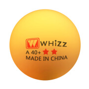 伟强（whizz）伟强国标二星训练三星新材料ABS40+训练比赛乒乓球 黄色10个【国标二星】