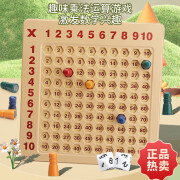 轩岛儿童早教99乘法表小学生1-6年级九九乘法表口诀数字运算玩具教具 带磁乘法练习板100张卡片 老师教具乘法口诀表