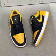 CLENIKEED莆田纯原 aj1AJ1黑黄低帮篮球鞋男女潮流休闲百搭运动情侣板鞋 aj高版本-大黄蜂 40