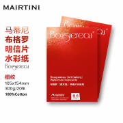 马蒂尼（Mairtini）布格罗水彩纸 纯棉浆图画本细纹理画纸美术专用20张300g/m² 105×154mm