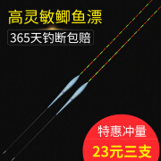 齐手鱼漂高灵敏鲫鱼漂全套小碎目鲫鱼标醒目浮标抗风浪抗走水浮漂 DC-19 鲫鱼漂（21目） 1.2.3号各一支