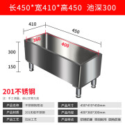 派普硕不锈钢拖把池长方形洗拖布池墩布池水槽阳台家用水池室外商用304 [201材质]450*410*450mm 150m