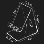 锐雁星亚克力展示架 桌面柜台手机透明展示支架 高托背座架 礼品商品展示台卡 卡片架 透明款1号【1个】