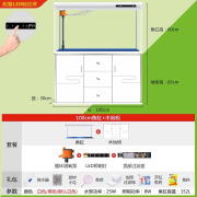 西龙鱼缸水族箱中小型生态懒人免换水新款客厅落地家用玻璃金鱼缸带柜 100CM鱼缸+木柜（带温显）白色