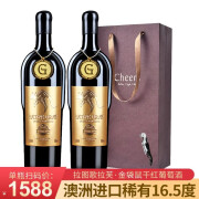 拉图歌拉芙（Lator Grav）澳洲原酒进口 金袋鼠红酒干红葡萄酒16.5度蜡封750ml*6 整箱装 双支装 750mL 2瓶