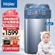 海尔（Haier）迷你小型洗衣机全自动波轮家用小容量5公斤kg母婴幼儿童宝宝内衣专用分区宿舍公寓租房小洗衣机 5公斤丨直驱变频丨电离除菌XQB50 B378