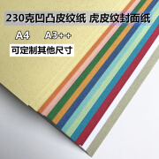 艺彩宸 230克A3++皮纹纸封皮纸文件标书封面纸加厚凹凸虎皮纹纸彩色胶装封面纸手工卡纸图文装订封面 230克皮纹纸A3+ (10色混装50张)