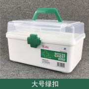 好俏俏家用婴幼医药箱家庭便携式大号药品收纳箱急救箱儿童宝宝小药箱 大号绿扣