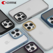 珂玛（comma） 苹果14手机套iPhone14Promax磨砂磁吸防指纹保护壳防摔 金属黑镜头-黑底无磁吸 iPhone14Promax