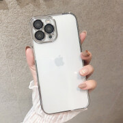 筱宸适用Apple苹果13手机壳 壳膜一体自带镜头膜感黑色iphone13 太空银【一体镜头全包 不发黄】 iPhone 13 Pro