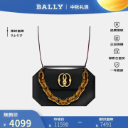 巴利（BALLY）女包时尚链条包单肩包腋下包黑色皮质高级质感送女友礼物6307487