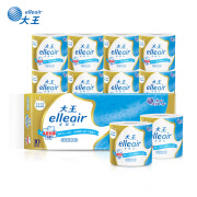 elleair【可溶卷纸三层加厚10卷大王爱璐儿柔韧吸水型立体压花卷筒卫 立体压花10卷装*1提可溶3层卷纸