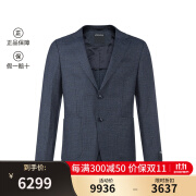 杰尼亚（Zegna） 男士羊毛西服衣外套男装 1VDUG0 454730 蓝色黑色格纹 52