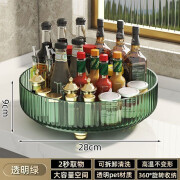 帕提拉轻奢旋转置物架厨房置物架调料瓶酱油瓶台面多功能桌面整理收纳盒  轻奢绿