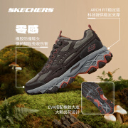 斯凯奇（Skechers）新款秋冬缓震老爹鞋男舒适防滑运动休闲鞋厚底减震时尚登山鞋 BRN【棕色】 42.5