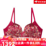 黛安芬 TRIUMPHx Feifei Ruan联名阮菲菲龙女系列优雅蕾丝内衣女11-1955 节日红-ZK 70B